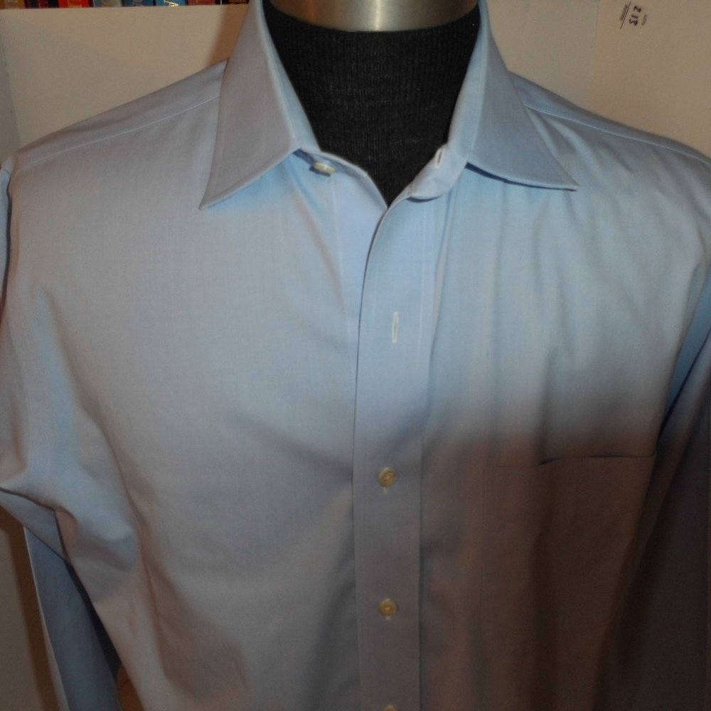 Brooks Brothers shirt light blue 16-33 slim fit cotton Malaysia